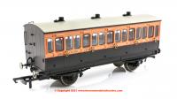 R40108 Hornby LSWR 4 Wheel 3rd Class Coach number 302 in LSWR livery - Era 2